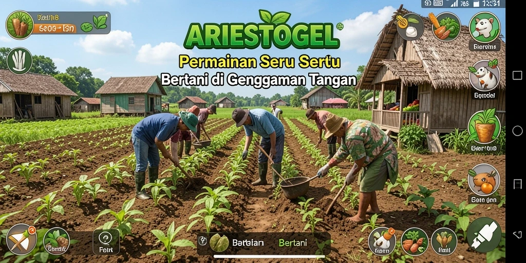 Antarmuka permainan ARIESTOGEL yang menarik dan mudah digunakan.
