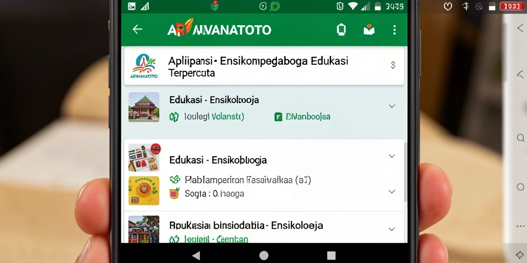 Tampilan antarmuka ARWANATOTO yang informatif dan interaktif.