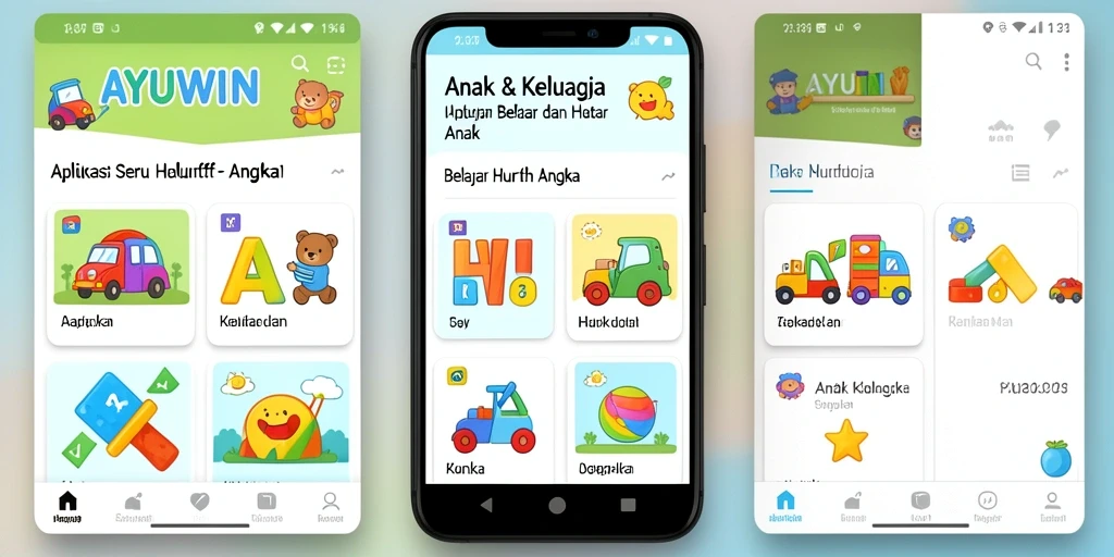 Tampilan antarmuka AYUWIN yang interaktif dan ceria.