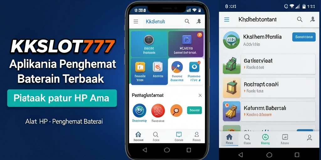 Tampilan antarmuka KKSLOT777 dengan fitur Penghemat Baterai yang mudah digunakan.