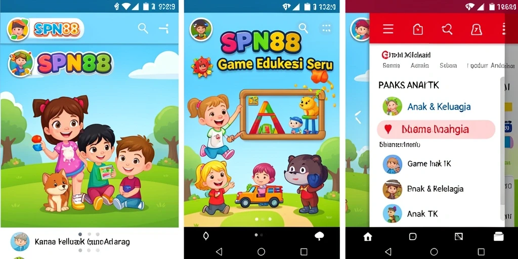 Antarmuka SPN88 yang ceria dan interaktif untuk anak-anak.