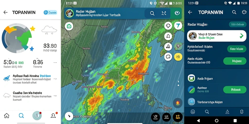 Antarmuka TOPANWIN menampilkan informasi radar hujan secara jelas dan interaktif.
