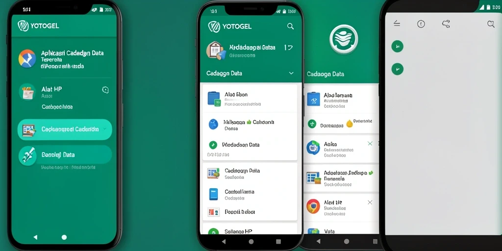 Antarmuka YOTOGEL menampilkan fitur cadangan data yang mudah digunakan.